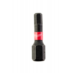 BIT 1/4" UDAROWY SHOCKWAVE IMBUS 4x25mm (2 szt.), MILWAUKEE