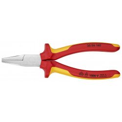 SZCZYPCE PŁASKIE IZOLOWANE VDE 160mm, KNIPEX