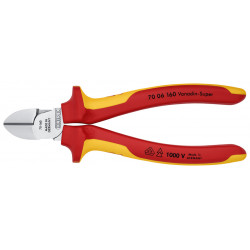 SZCZYPCE TNĄCE BOCZNE IZOLOWANE VDE 160mm, KNIPEX