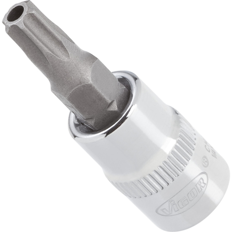 KLUCZ NASADOWY 1/4" TRZPIENIOWY TORX T10H, VIGOR - 1