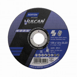 TARCZA DO CIĘCIA VULCAN A60S-BF41 125x1.0x22.23mm (100szt.), NORTON