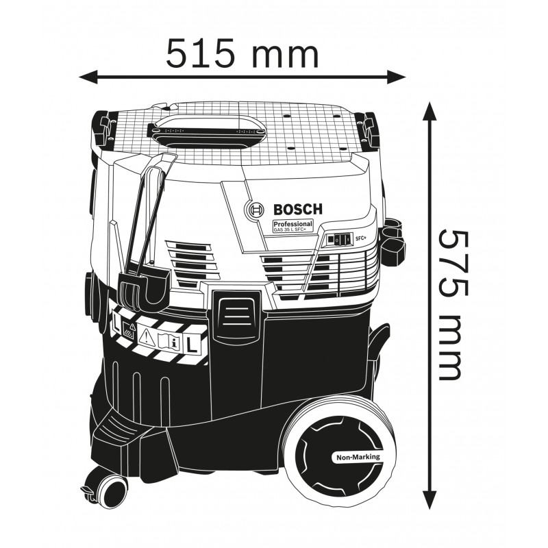 ODKURZACZ UNIWERSALNY GAS 35 L SFC+, BOSCH - 2