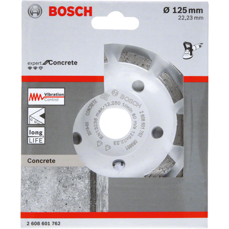 TARCZA DIAMENTOWA GARNKOWA EXPERT** FOR CONCRETE LONG LIFE 125x5x22.23mm, BOSCH - 1