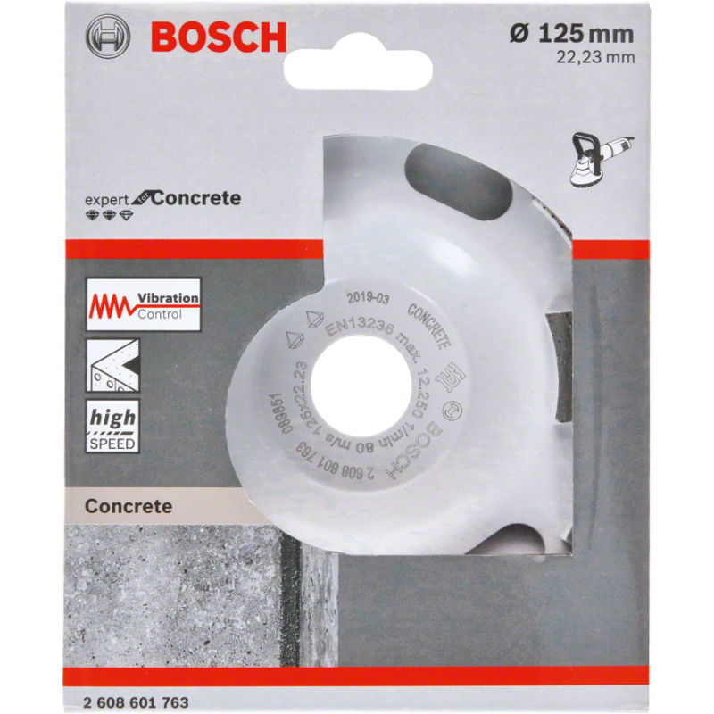 TARCZA DIAMENTOWA GARNKOWA EXPERT** FOR CONCRETE HIGH SPEED 125x5x22.23mm, BOSCH - 1