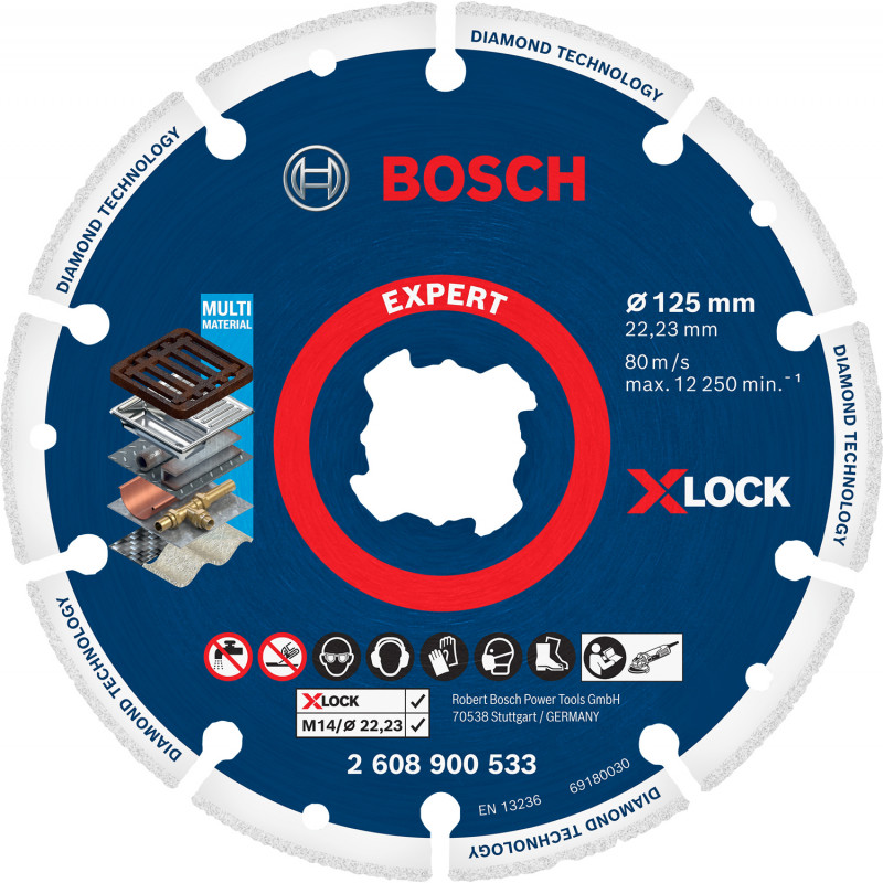 TARCZA DIAMENTOWA DO METALU X-LOCK 125x22.23mm, BOSCH - 1