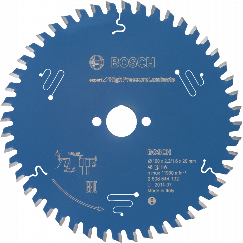 TARCZA PILARSKA EXPERT**** FOR HPL 48 ZĘBÓW 160x2.2x20mm, BOSCH - 1