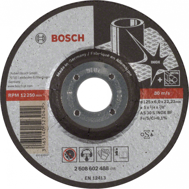 TARCZA DO SZLIFOWANIA EXPERT**** FOR INOX AS 30 S BF 125x6x22.23mm, BOSCH - 1