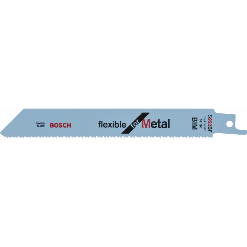 BRZESZCZOT DO PIŁ SZABLASTYCH S922BF FLEXIBLE FOR METAL 150mm (5 szt.), BOSCH - 1