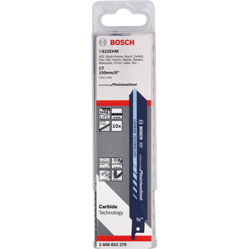 BRZESZCZOT DO PIŁ SZABLASTYCH S922EHM ENDURANCE FOR STAINLESS STEEL 150mm, BOSCH - 2