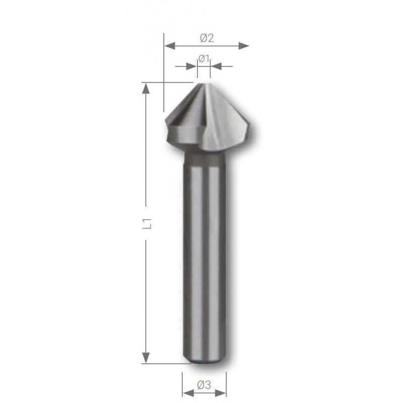 POGŁĘBIACZ STOŻKOWY SZLIFOWANY DIN 335 HSS 12.4mm, TERRAX - 2